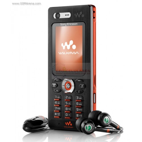 CARCAÇA SONY ERICSSON W880 PRETA COM LARANJA SIMILAR